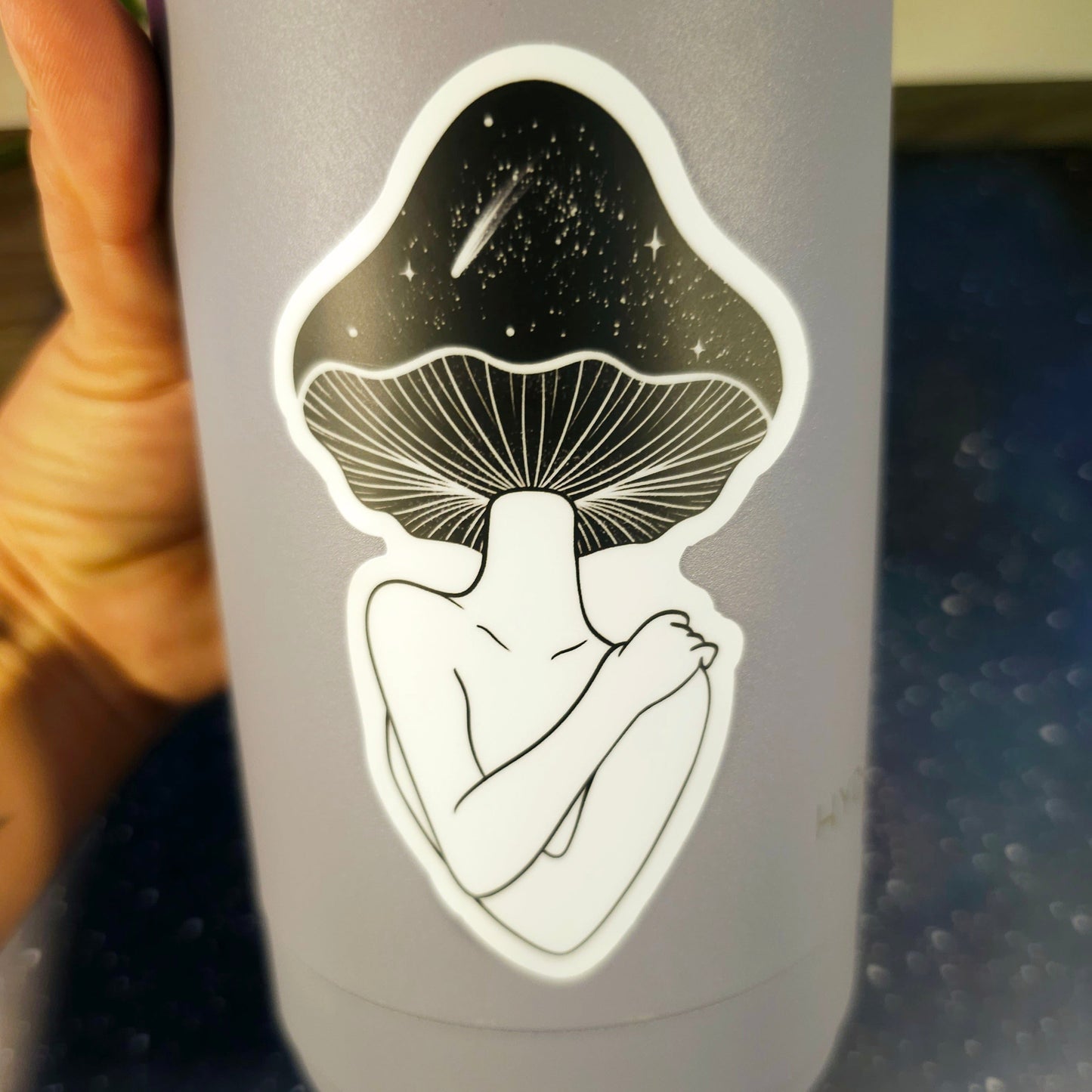 Mushroom clear sticker