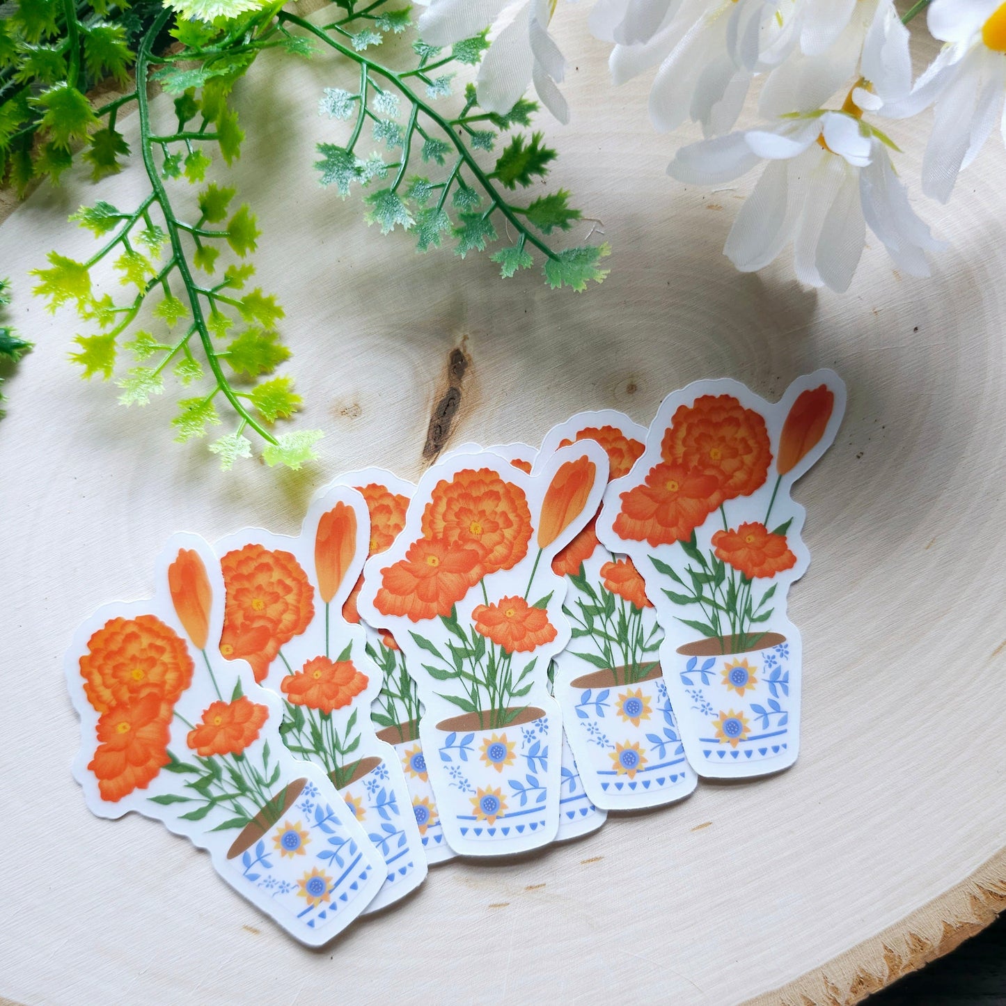 Clear Marigold sticker