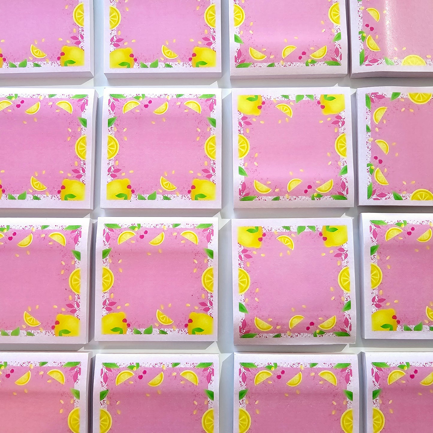 Lemon pink sticky note