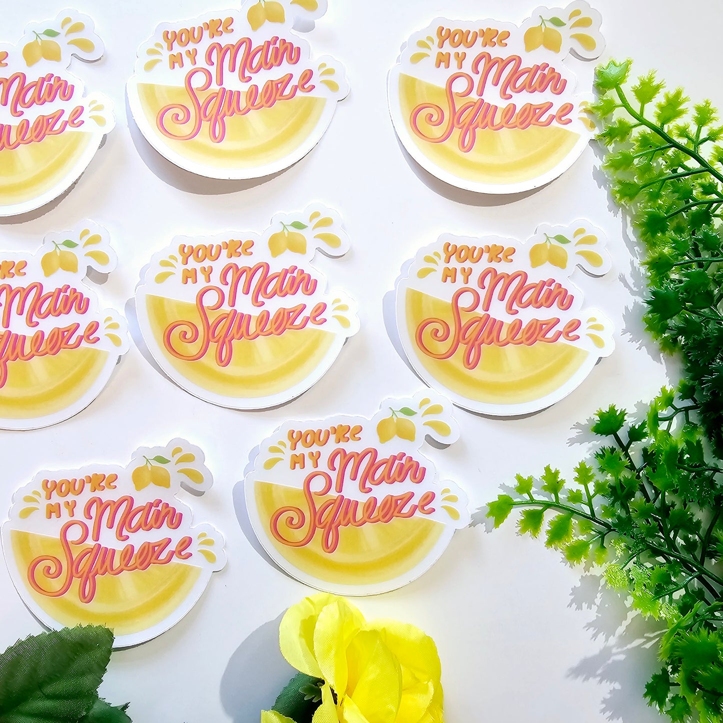 Lemon pink stickers