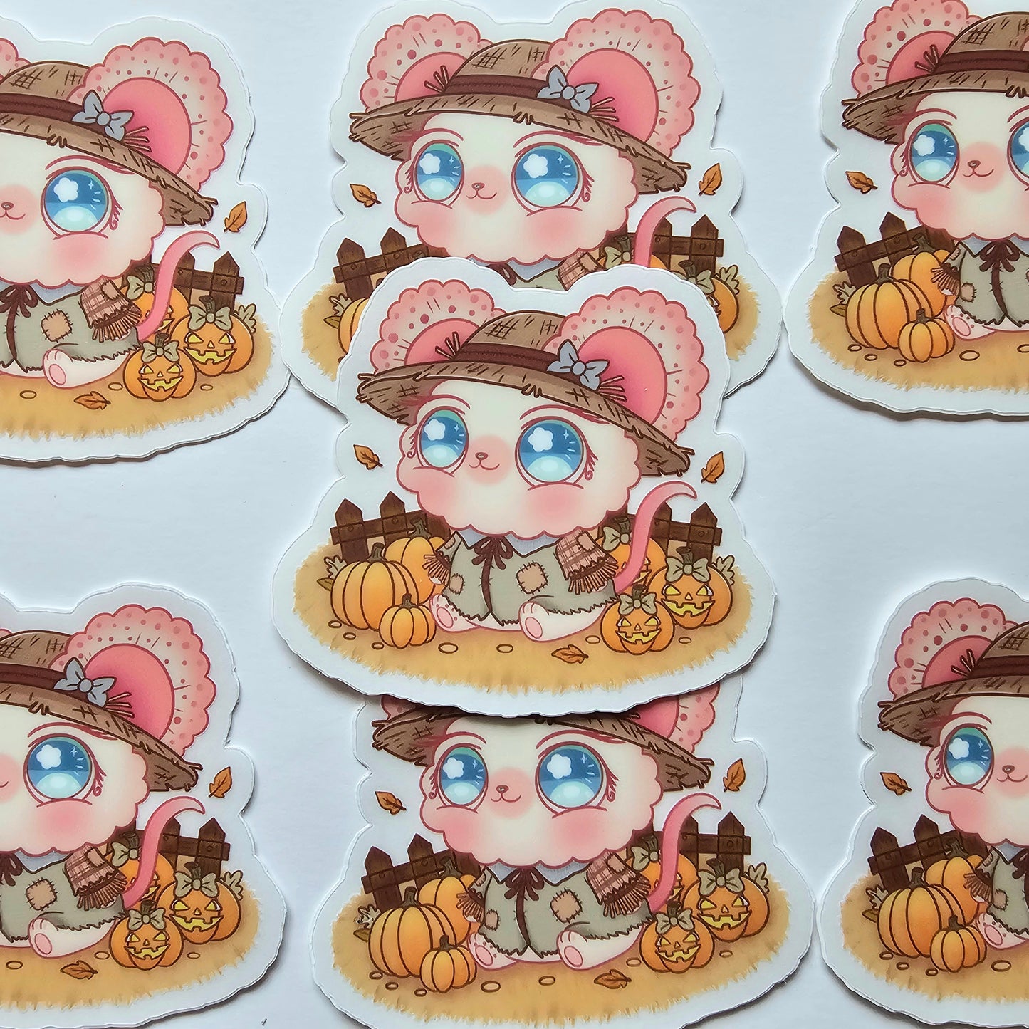COTTON PUFF SCARECROW STICKER