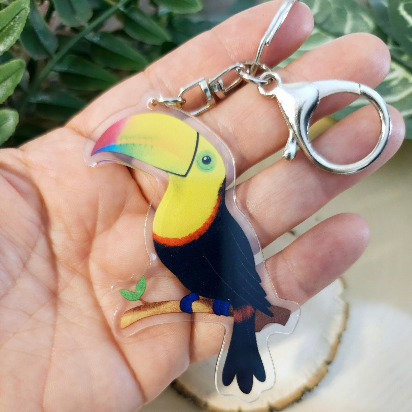 Toco Toucan Bird Acrylic Keychain