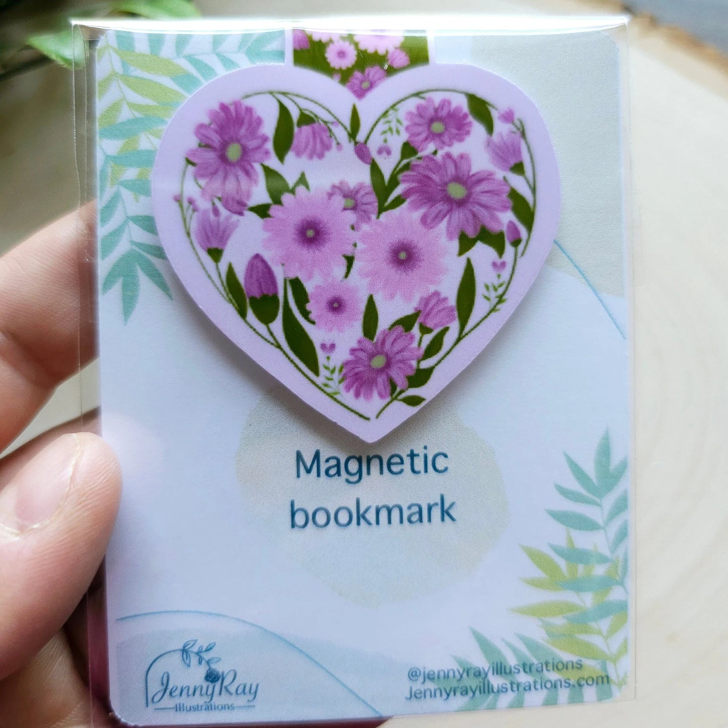 Heart Flower magnetic Bookmark