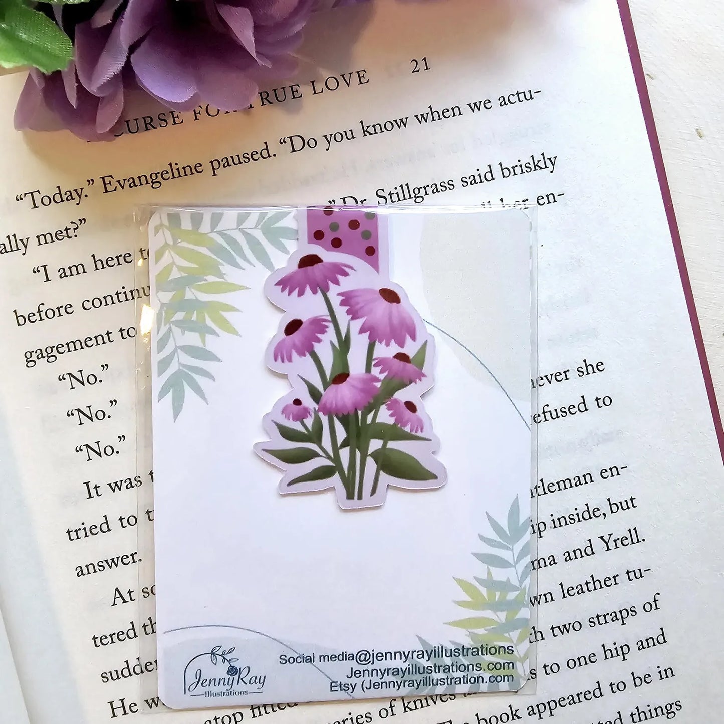 Coneflower Magnetic Bookmark