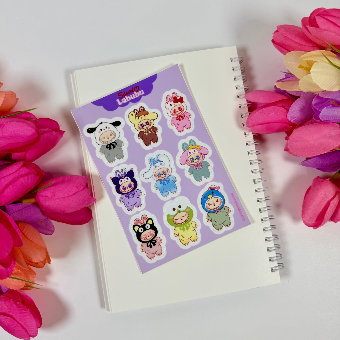Kawaii Monster Costume Friends Waterproof Sticker Sheet | Cute Vinyl Planner Stickers