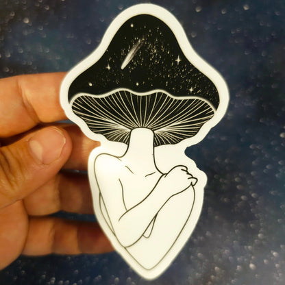 Mushroom clear  sticker