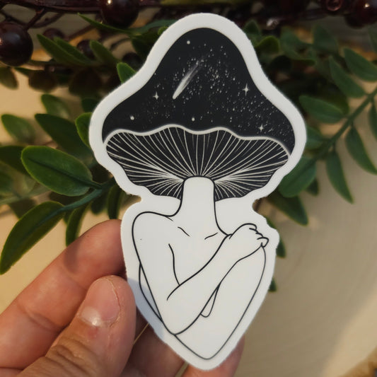 Mushroom clear  sticker