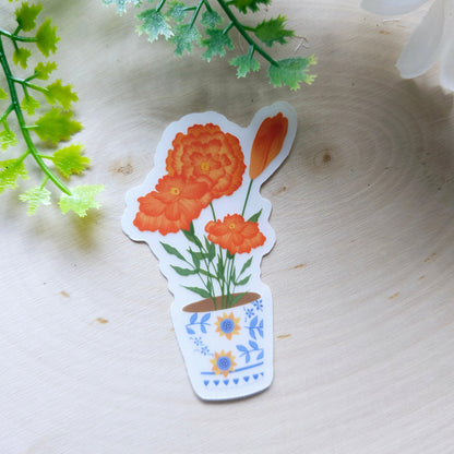 Clear Marigold sticker
