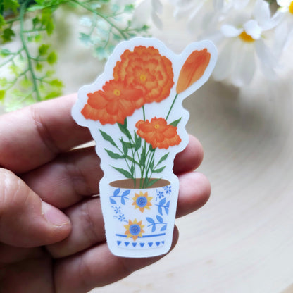 Clear Marigold sticker