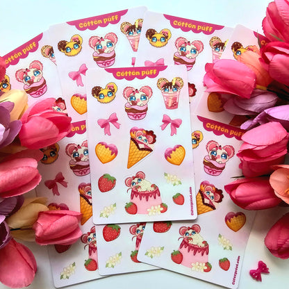 COTTON PUFF STICKER SHEET