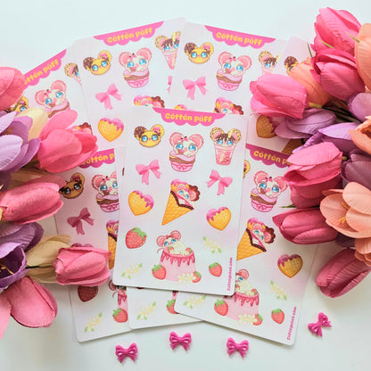 COTTON PUFF STICKER SHEET