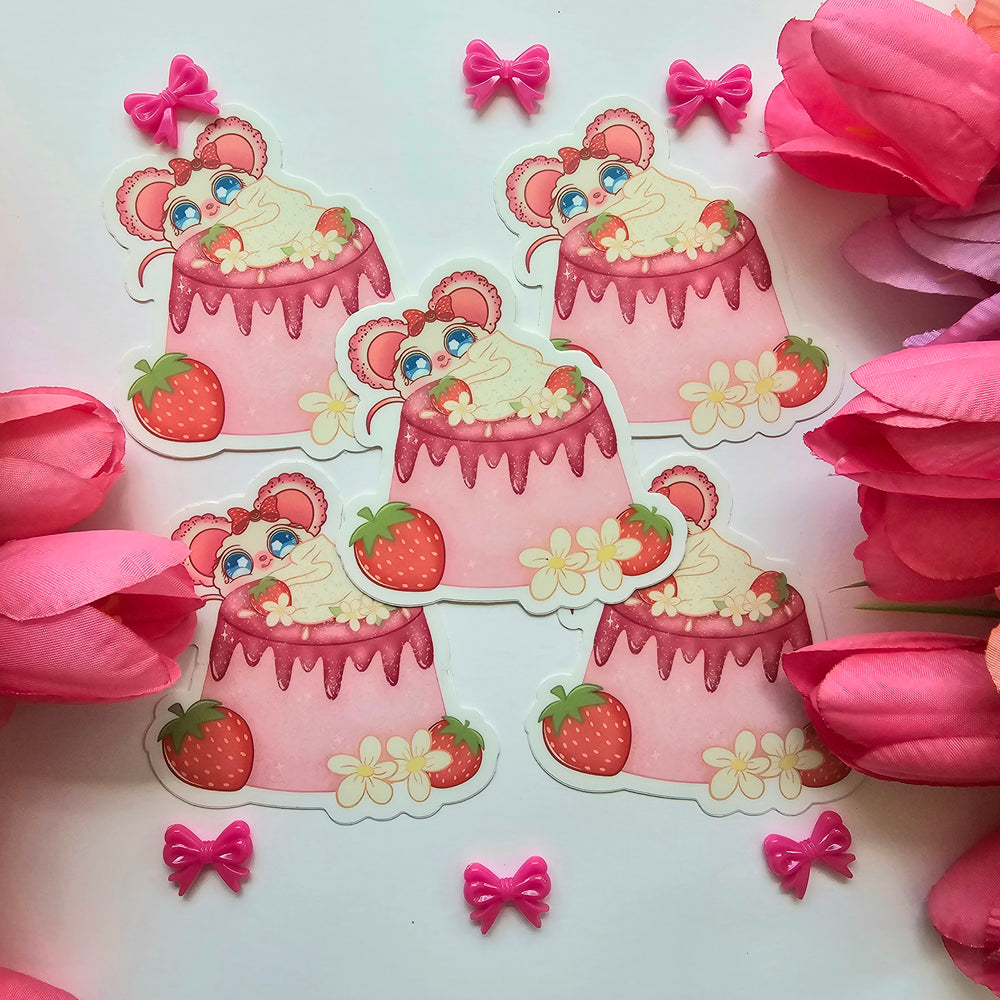 COTTON PUFF CHEESECAKE STICKER