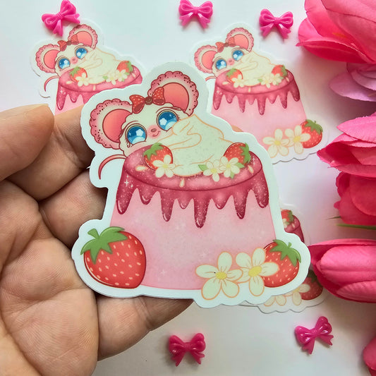 COTTON PUFF CHEESECAKE STICKER