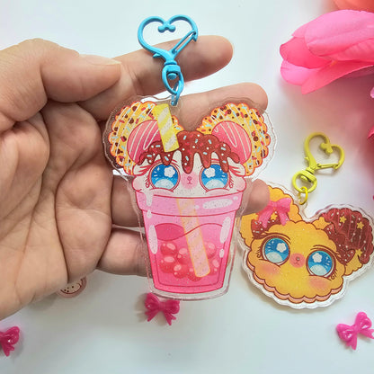 COTTON PUFF KEYCHAINS