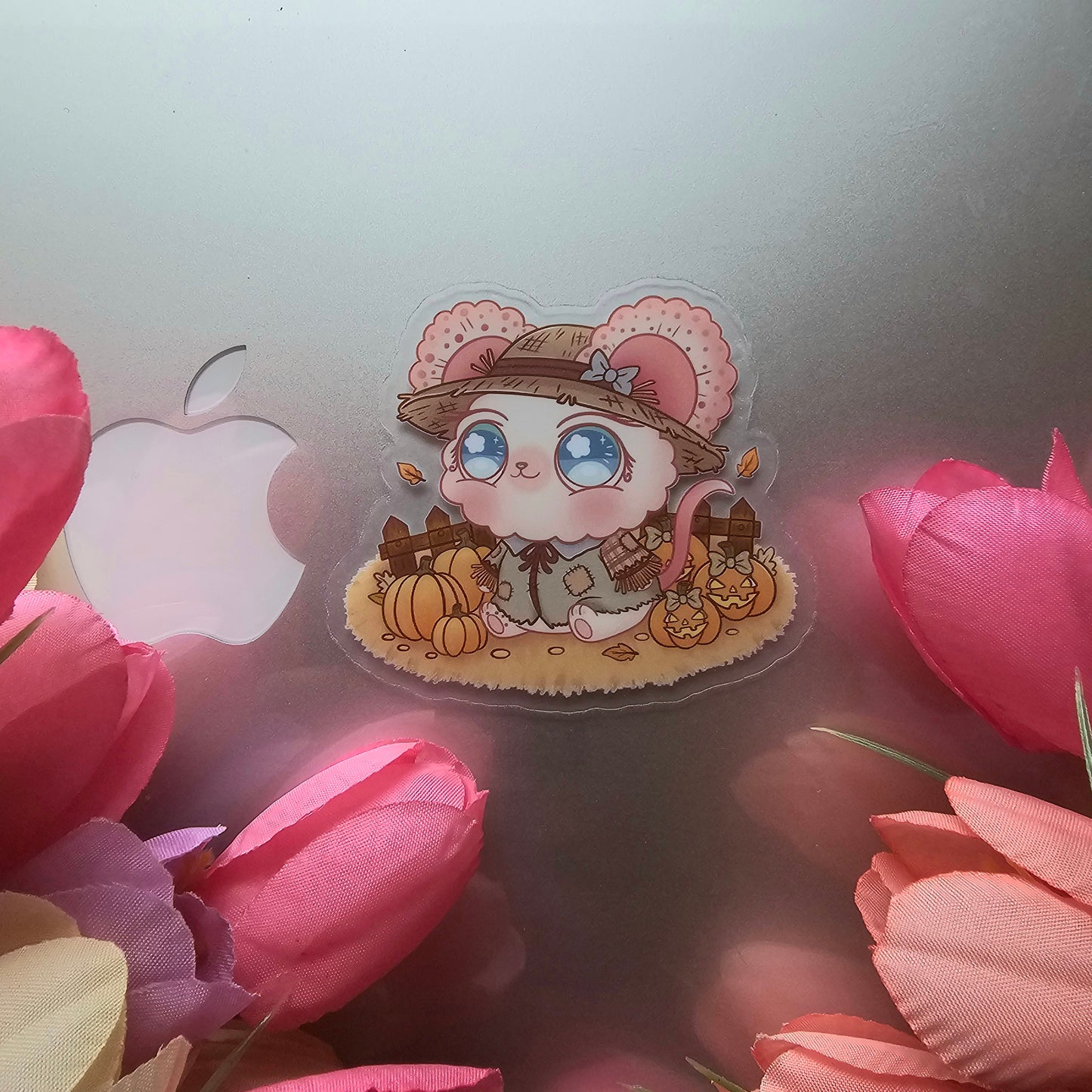 COTTON PUFF SCARECROW STICKER