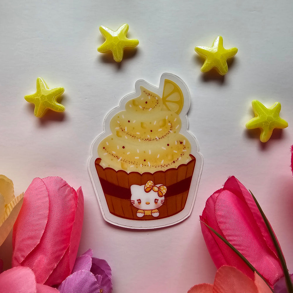 LEMON CUPCAKE HELLO KITTY STICKER
