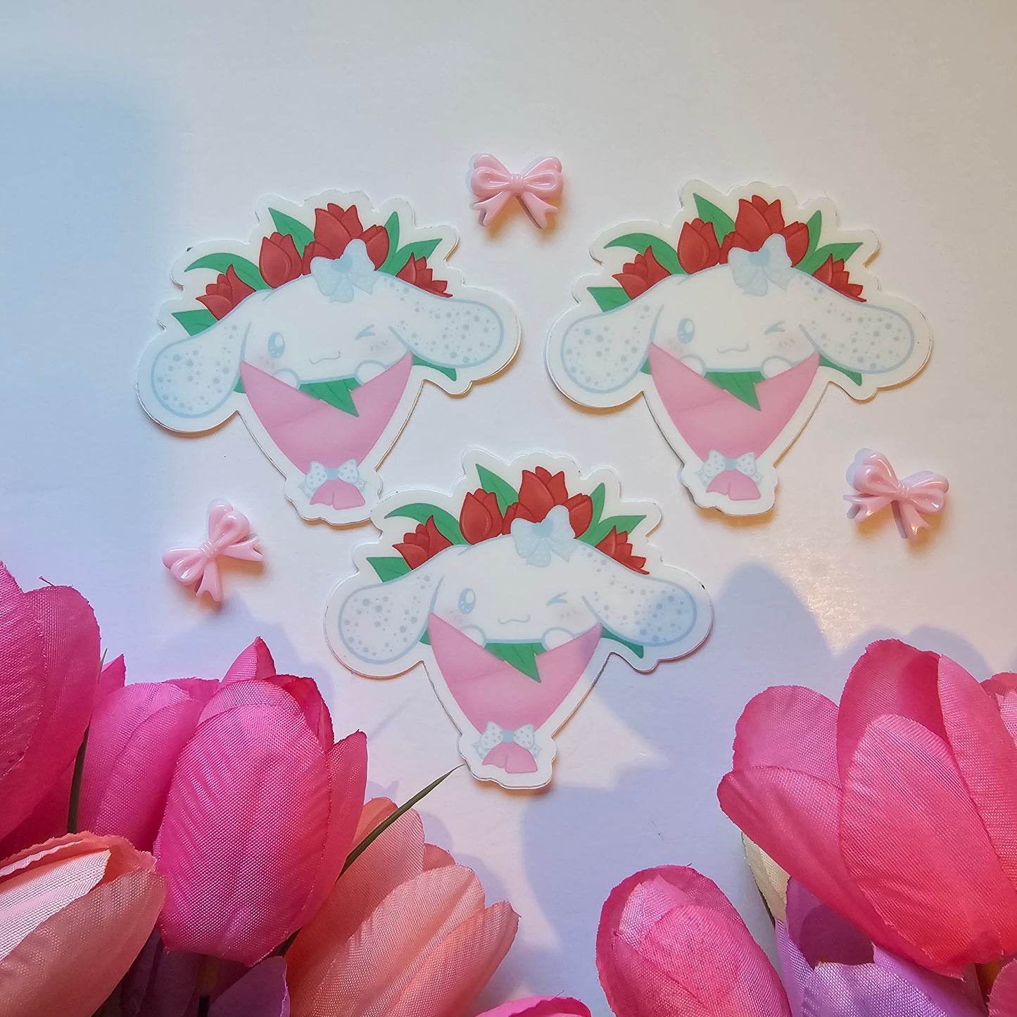 CINNAMON  RED BOUQUET STICKER