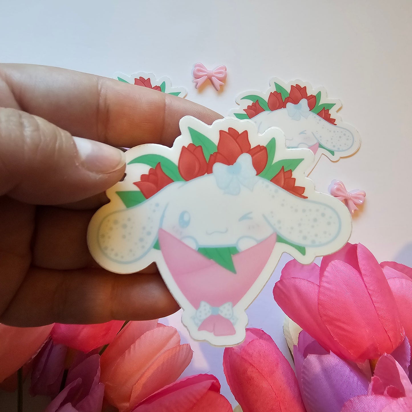 CINNAMON  RED BOUQUET STICKER