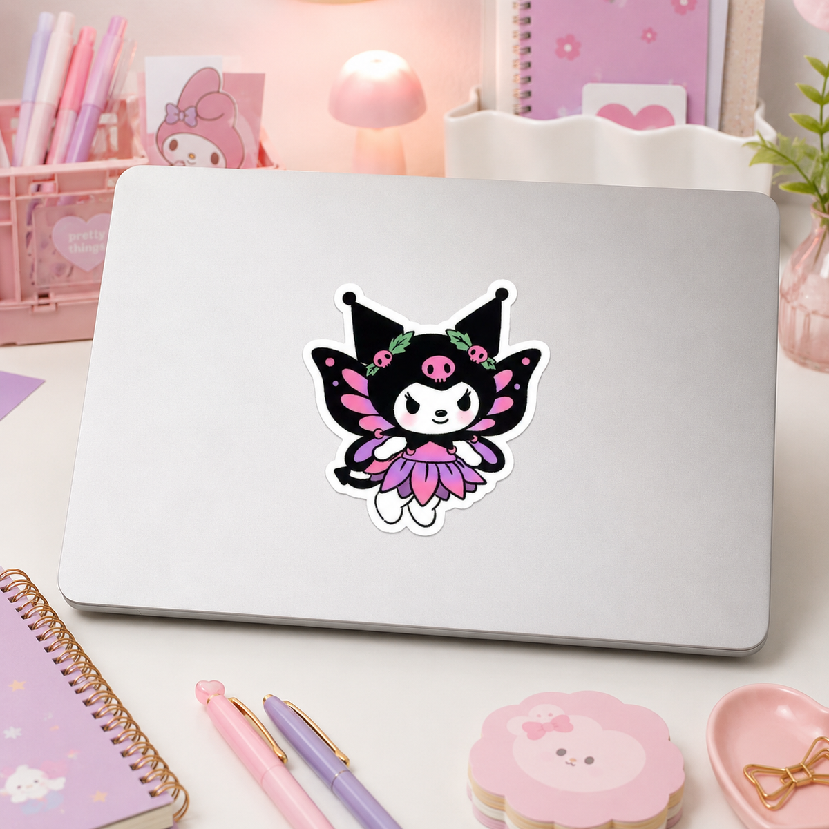 Kawaii Goth Fairy Waterproof Sticker