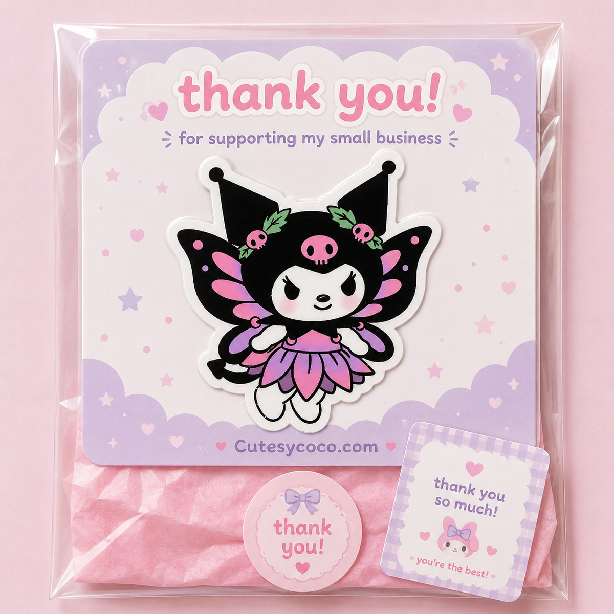 Kawaii Goth Fairy Waterproof Sticker