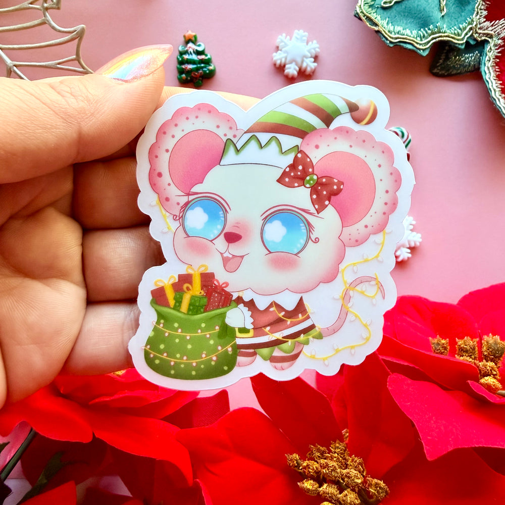 COTTON PUFF ELF HELPER STICKER