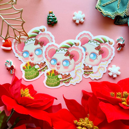 COTTON PUFF ELF HELPER STICKER
