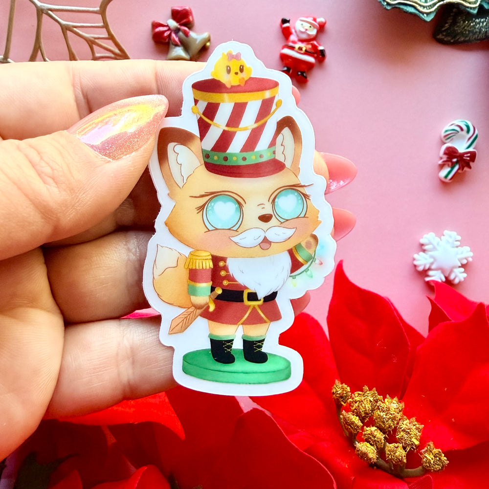 GINGER AND NUGGET NUTCRACKER STICKER