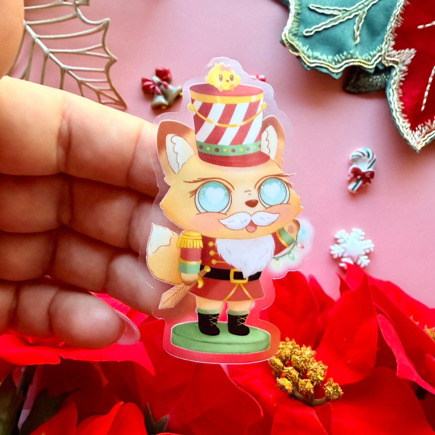 GINGER AND NUGGET NUTCRACKER STICKER