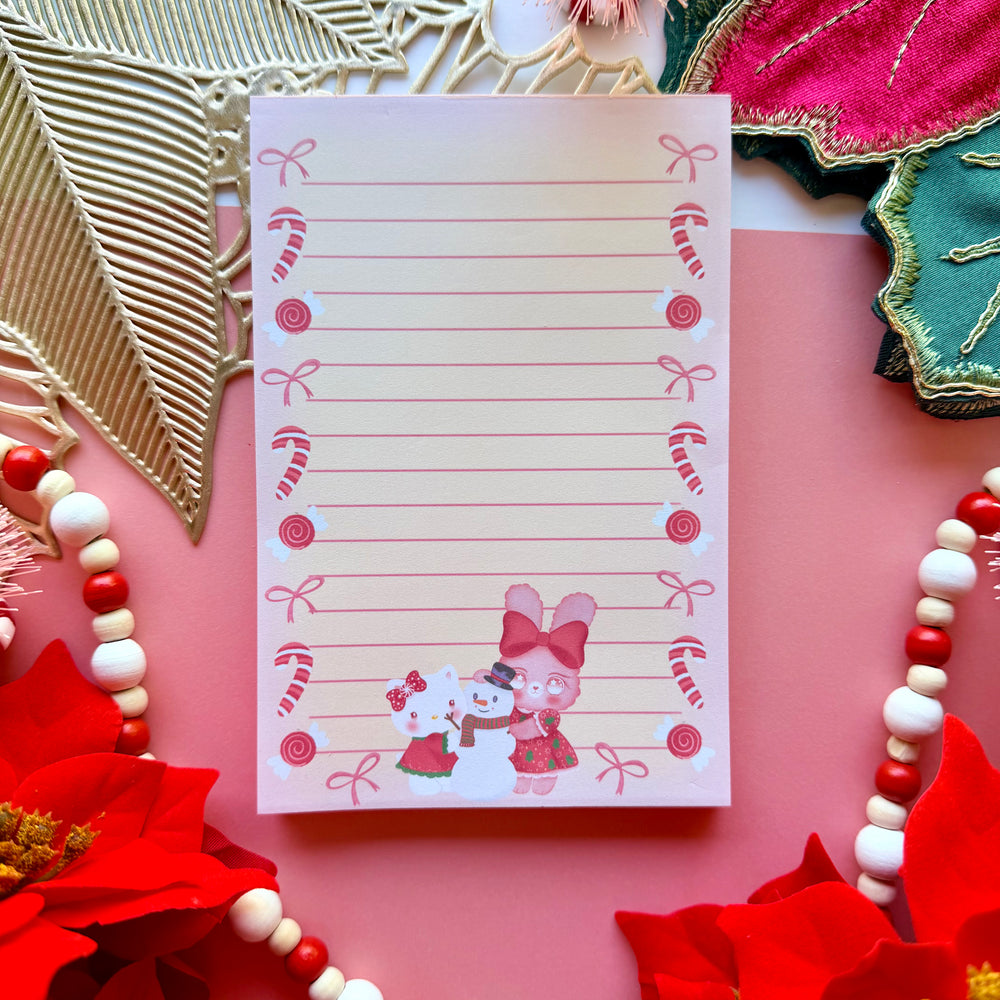 LILLY BUNNY CHRISTMAS NOTEPAD