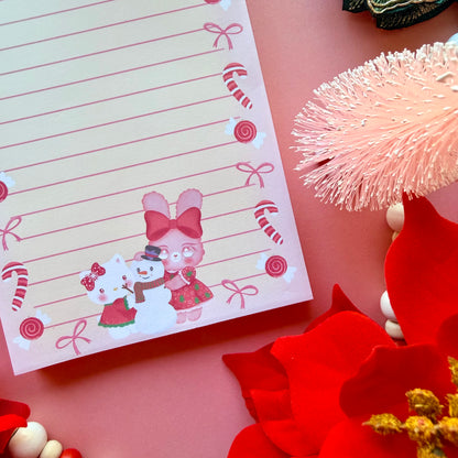 LILLY BUNNY CHRISTMAS NOTEPAD