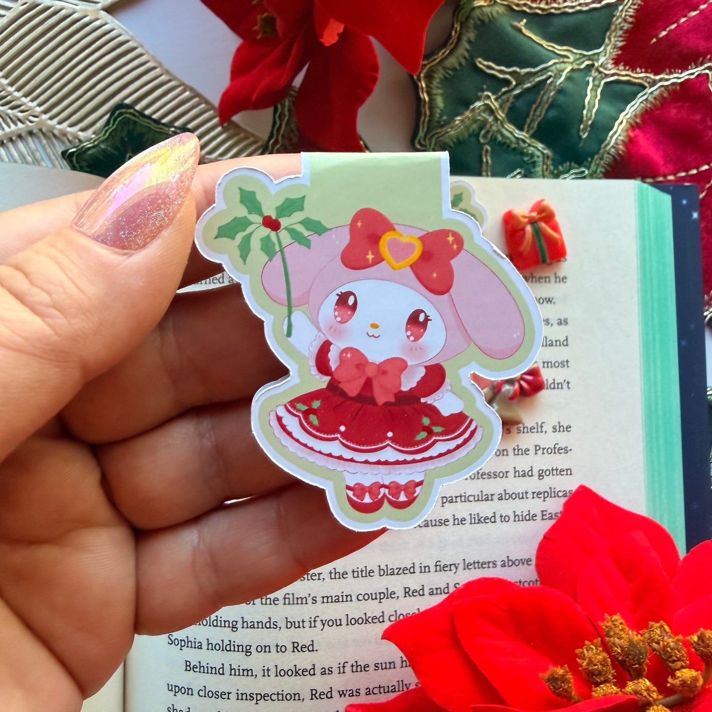 MY MELODY MISTLETOE MAGNETIC BOOKMARK