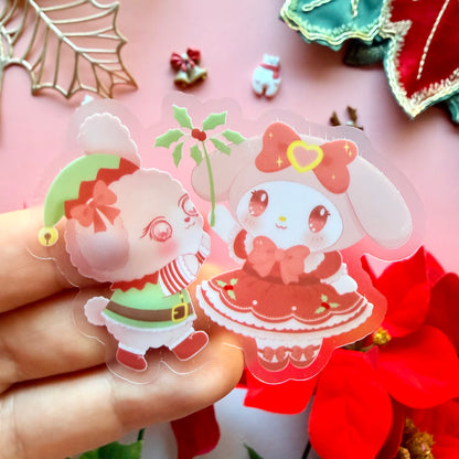 LILLY BUNNY MISTLETOE STICKER