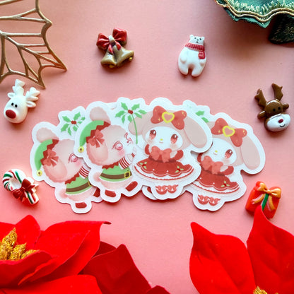LILLY BUNNY MISTLETOE STICKER