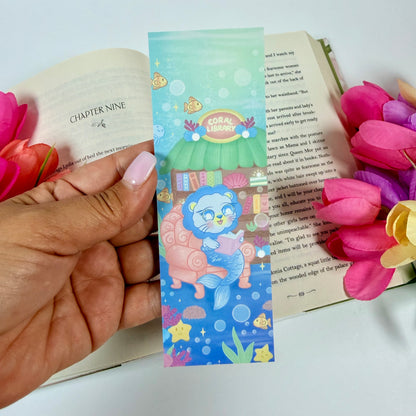 Magical Ocean Pals Bookmark Set | Cute Mermaid Bookmarks | Kawaii Reading Accessories | Double-Sided Bookmarks