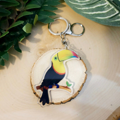 Toco Toucan Bird Acrylic Keychain