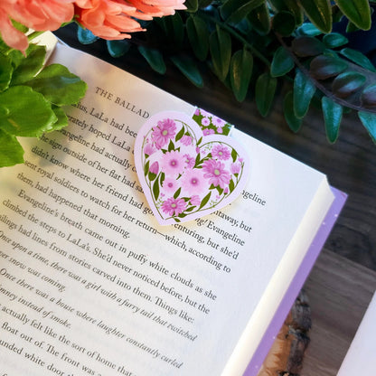 Heart Flower magnetic Bookmark
