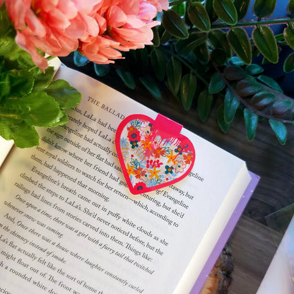 Heart Flower magnetic Bookmark