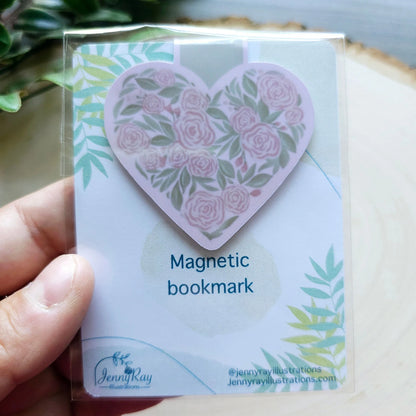 Heart Flower magnetic Bookmark