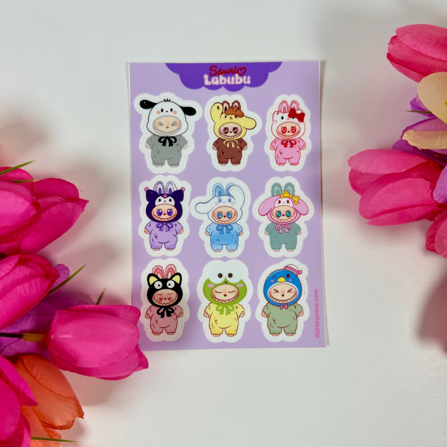Kawaii Monster Costume Friends Waterproof Sticker Sheet | Cute Vinyl Planner Stickers