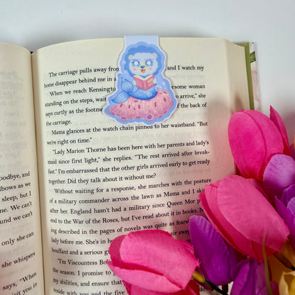 Mermaid Lion Magnetic Bookmark | Cute Ocean Book Lover Bookmark | Kawaii Mermaid Animal Bookmark | Magical Ocean Pals by CutesyCoco