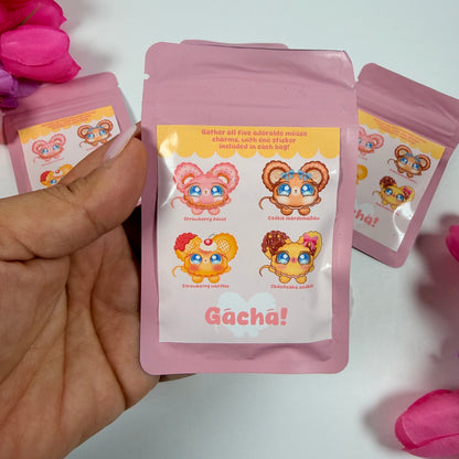 Dessert Mouse Mystery Bag | Cute Gacha Blind Bag | Handmade Waterproof Sticker Surprise | Collectible Kawaii Mouse Series