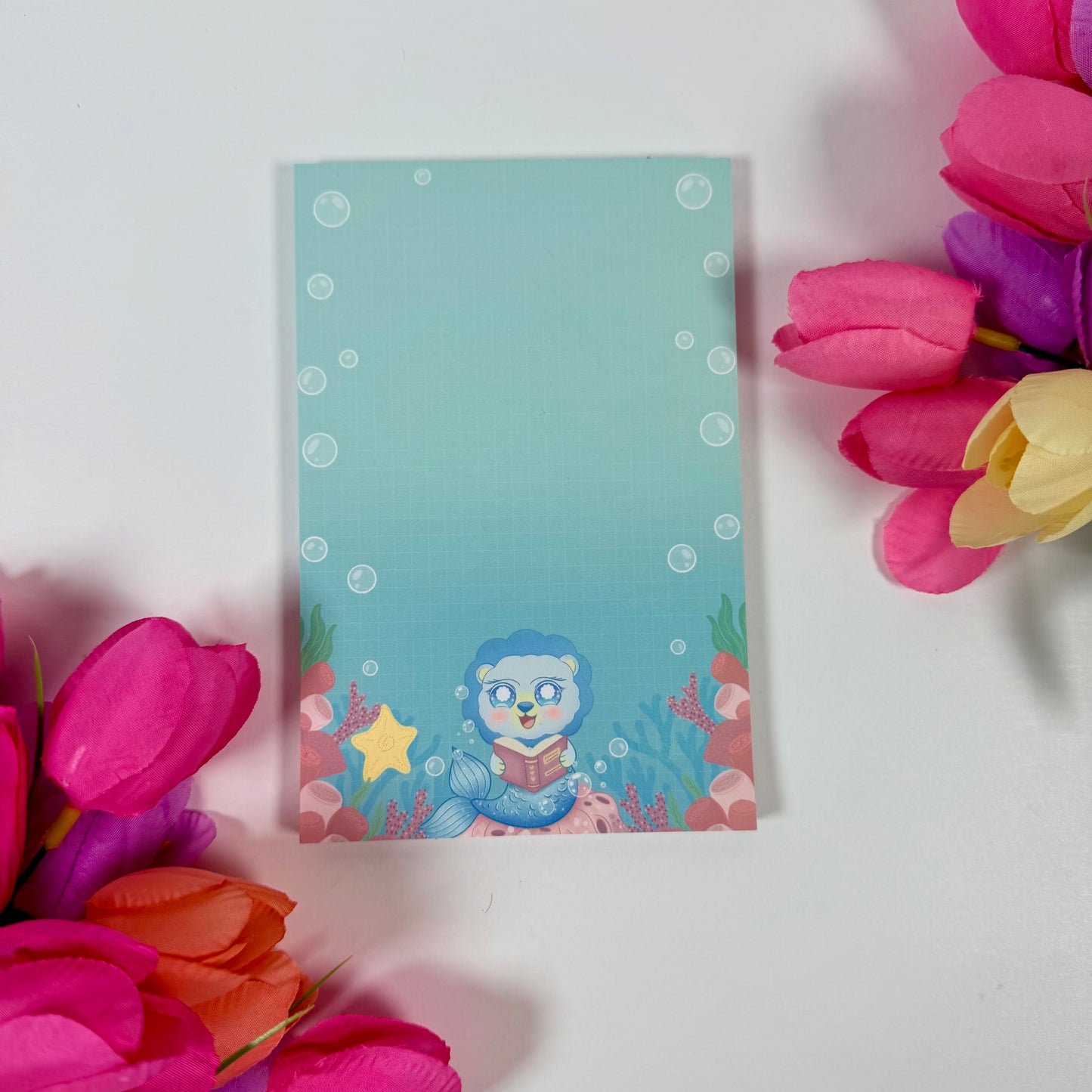 Magical Ocean Pals Memo Notepad | Cute Mermaid Writing Pad | Kawaii Stationery for Notes & Journaling