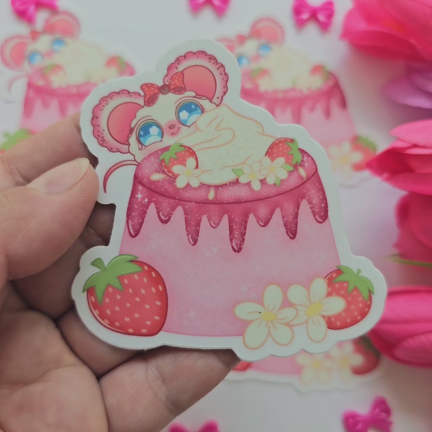 COTTON PUFF CHEESECAKE STICKER