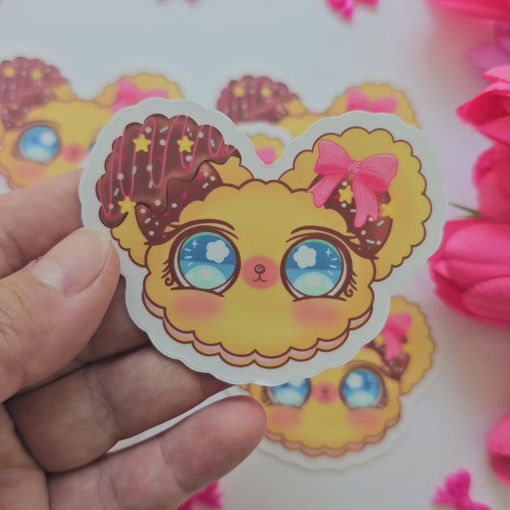 
                  
                    Load and play video in Gallery viewer, COTTON PUFF COOKIE STICKER
                  
                