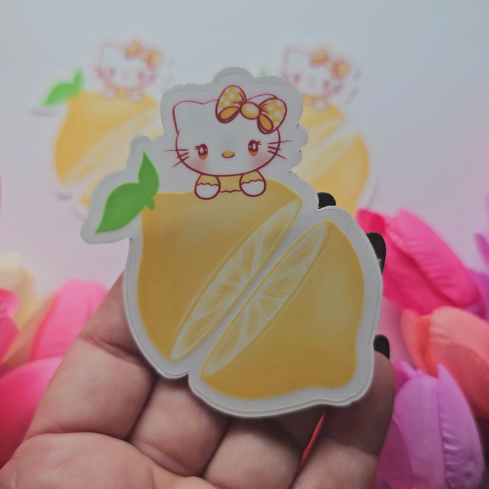 
                  
                    Load and play video in Gallery viewer, LEMON HELLO KITTY  STICKER
                  
                