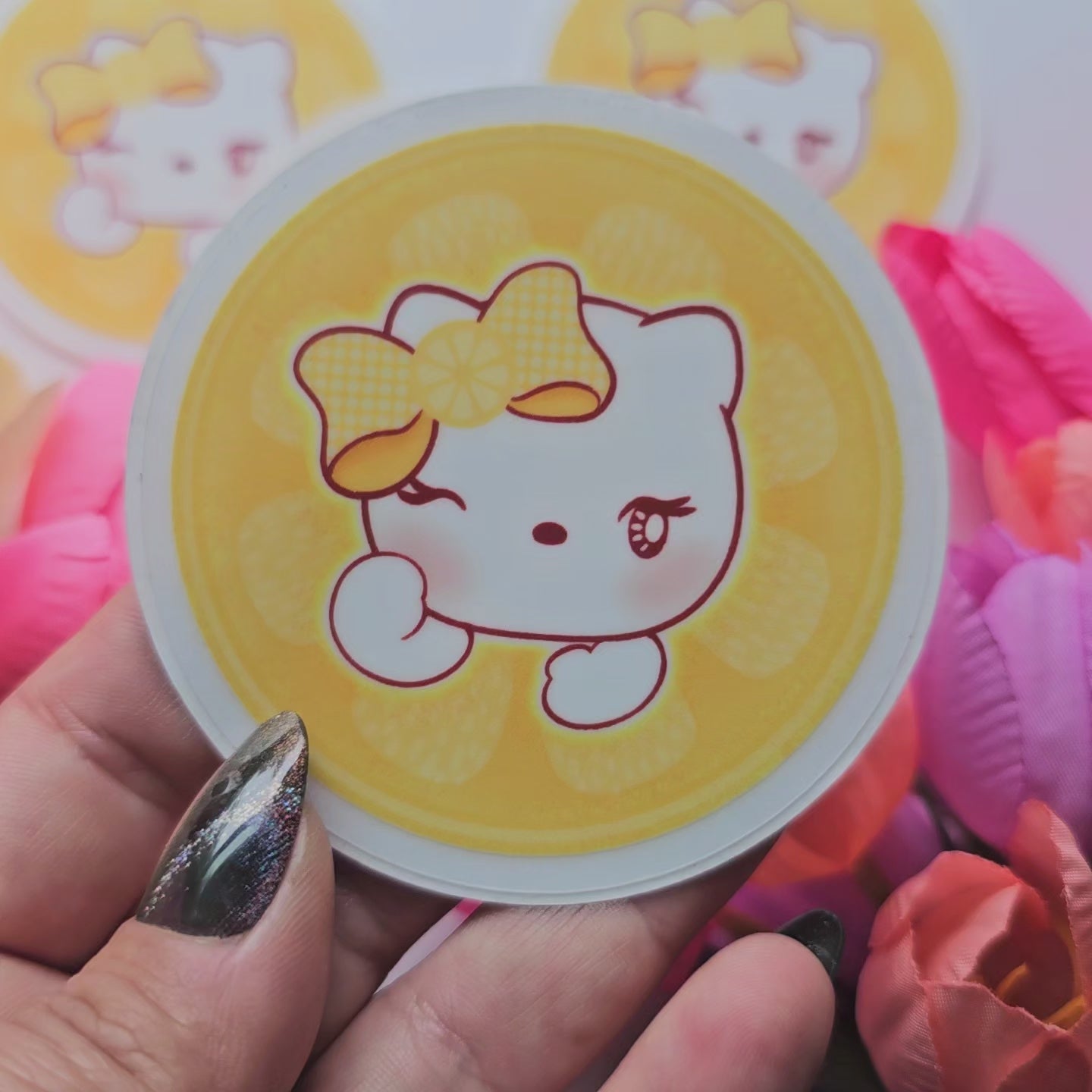LEMON FACE HELLO KITTY STICKER