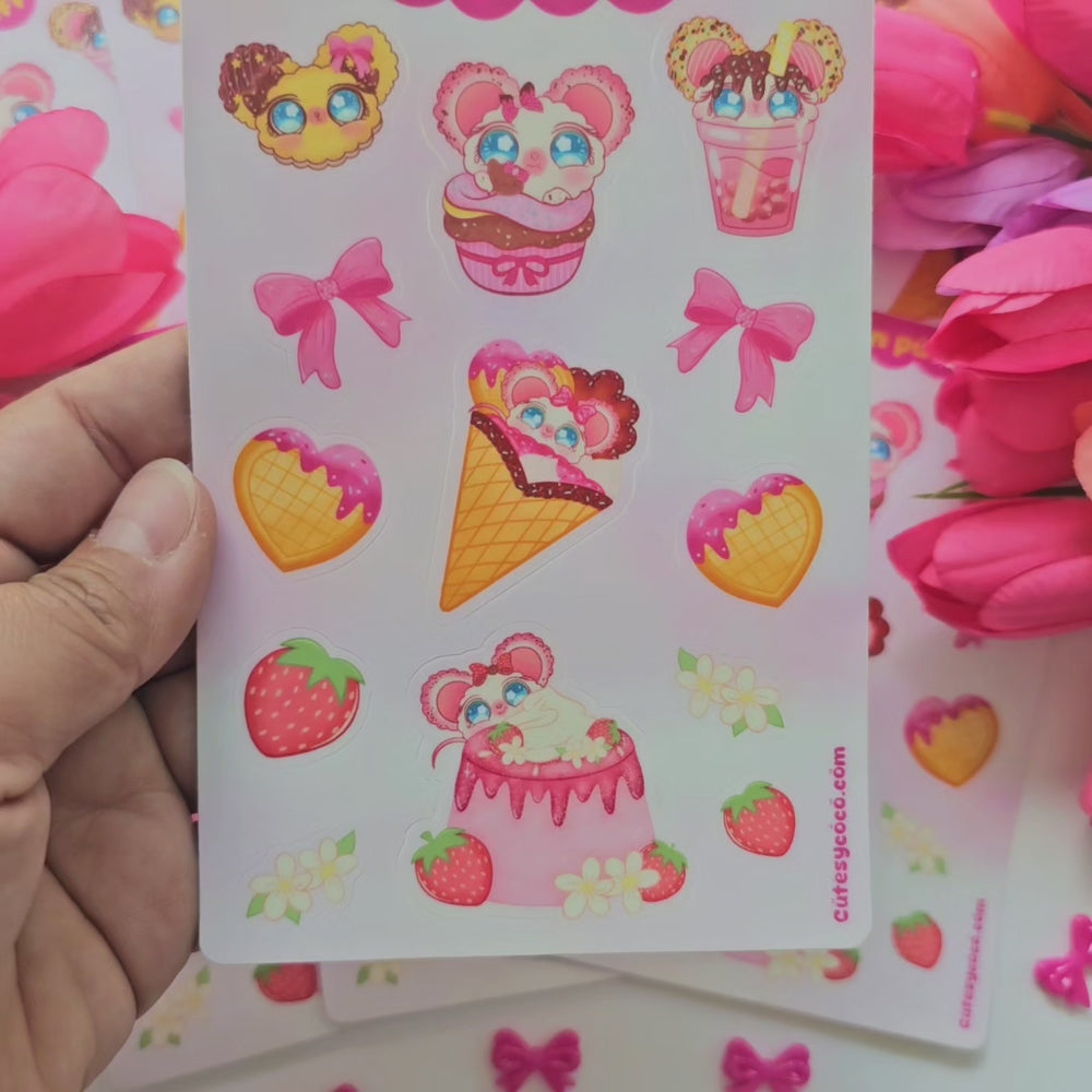 
                  
                    Load and play video in Gallery viewer, COTTON PUFF STICKER SHEET
                  
                