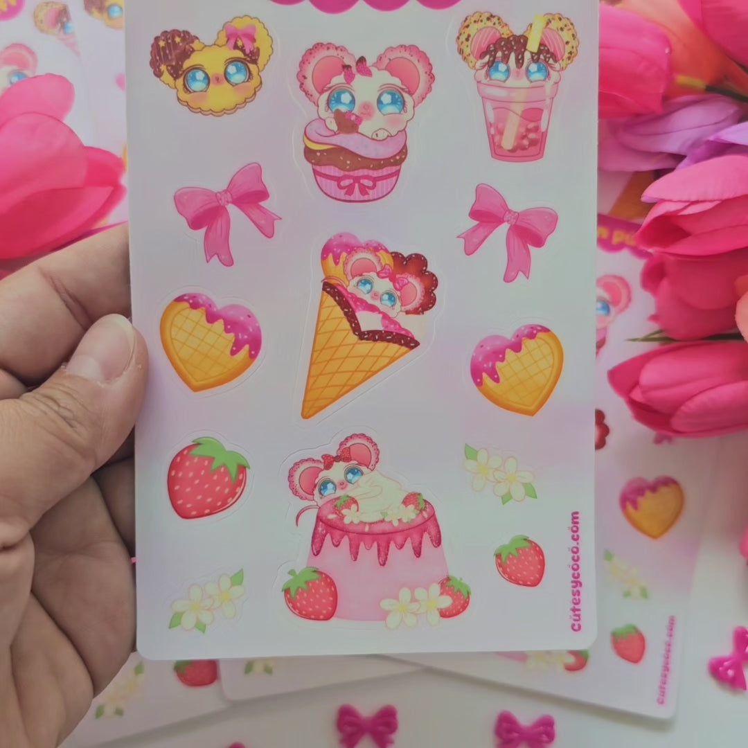 COTTON PUFF STICKER SHEET