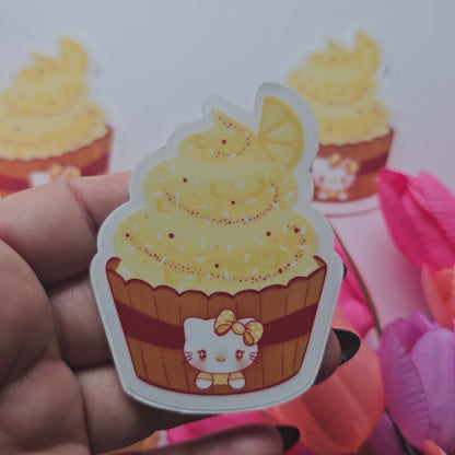 LEMON CUPCAKE HELLO KITTY STICKER