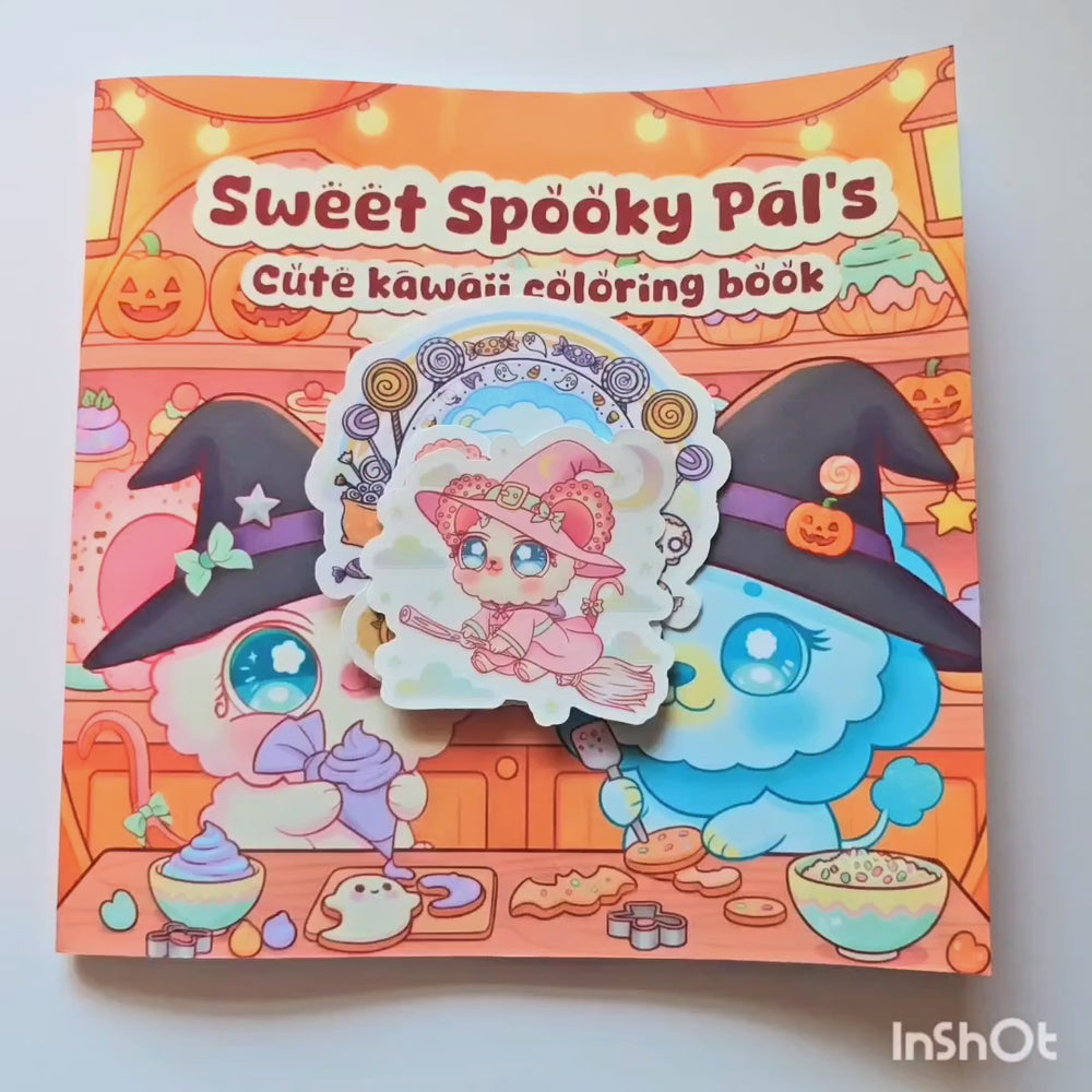 
                  
                    Load and play video in Gallery viewer, SWEET SPOOKY PAL&amp;#39;S COLORING BOOK
                  
                